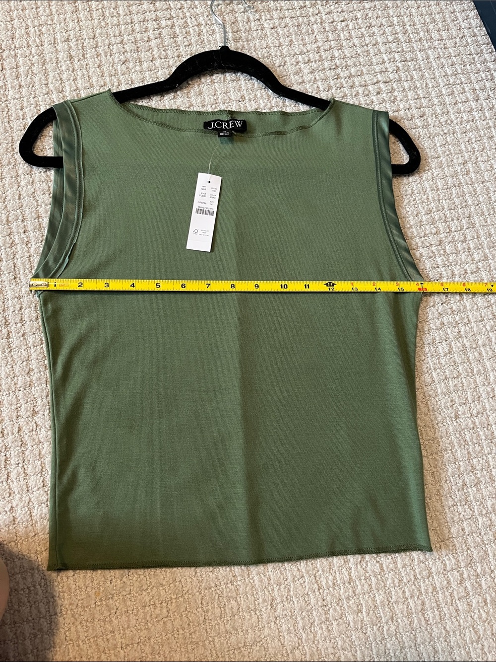 J.Crew Sleeveless Shell Sage Green Medium NWT - Picture 8 of 8